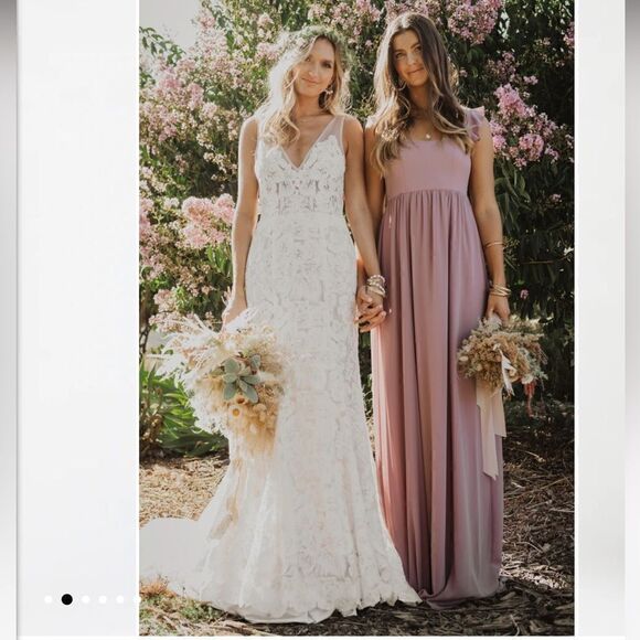 Show Me Your Mumu June Maxi Dress in Rustic Mauve Crisp - Picture 3 of 8